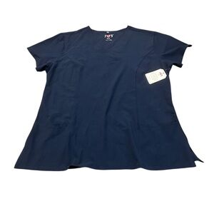 3/$15 JOY SCRUBS blue scrub top nwt